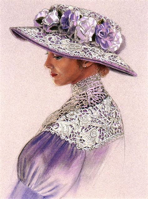 Victorian Lady In Lavender Lace by Sue Halstenberg