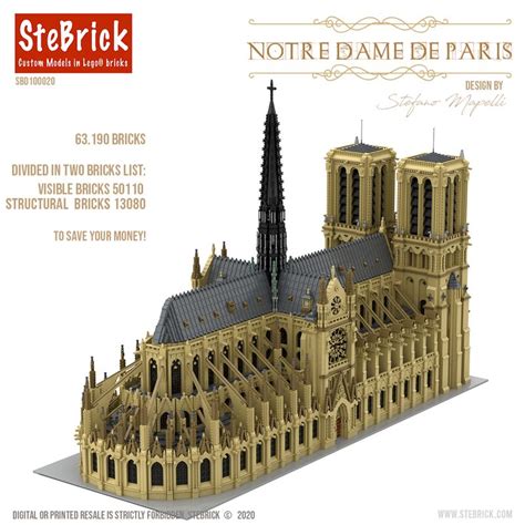 LEGO MOC Notre Dame de Paris - Modular Building Dimension by STEBRICK ...