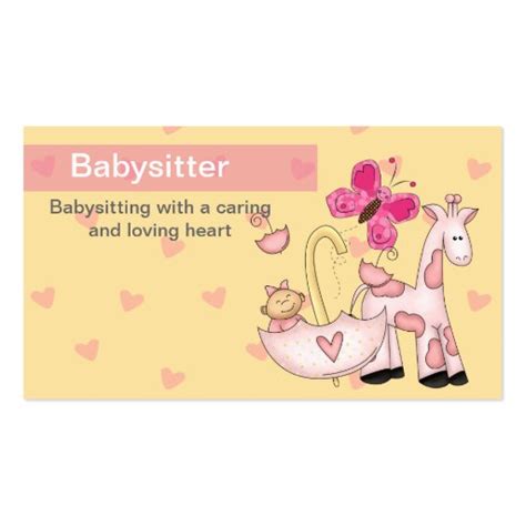 Babysitting Business Cards | Zazzle