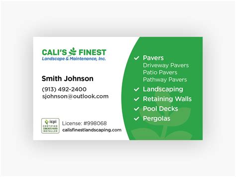 Cali's Landscaping Business Card by David Krasniy on Dribbble