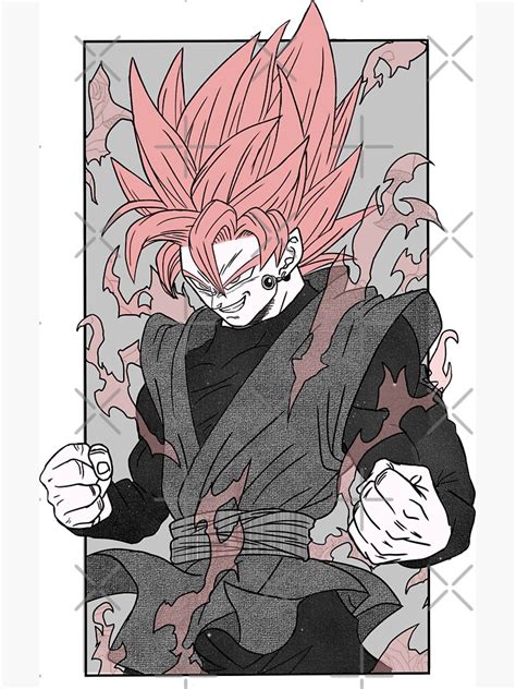 "Rose Goku Black Manga Art " Magnet for Sale by Tammy1971 | Redbubble