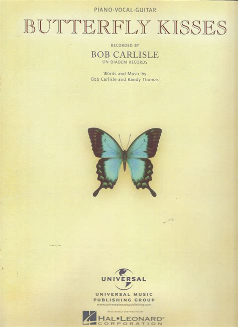 Bob Carlisle Butterfly Kisses Sheet Music - Walmart.com - Walmart.com