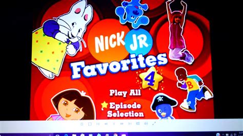 NICK JR. Favorites 4 Menu Walkthrough - YouTube