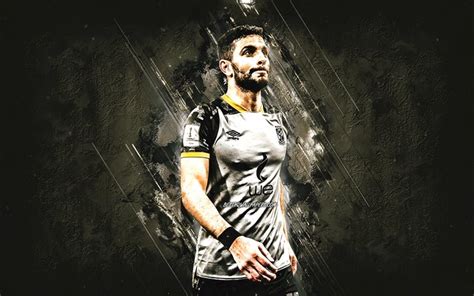 Download wallpapers Ayman Ashraf, Al Ahly SC, egyptian footballer, portrait, gray stone ...