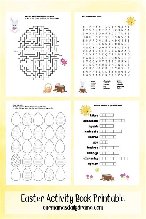 Easter Activity Book Printable for Kids | Printable easter activities ...