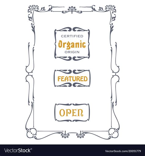 Set of victorian frames Royalty Free Vector Image