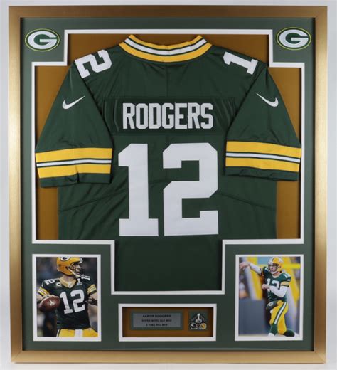 Aaron Rodgers 32x36 Custom Framed Jersey Display with Super Bowl XLV ...