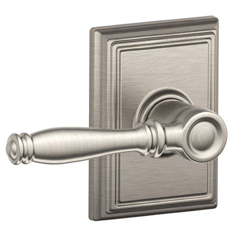 Shop Schlage Birmingham Satin Nickel Passage Door Lever at Lowes.com