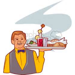 Clipart Waiter With Tray