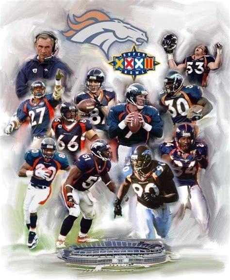 the denver football team is depicted in this drawing