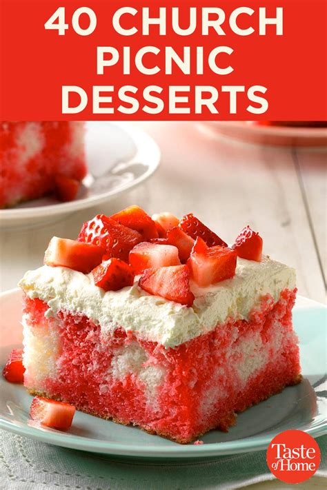 40 Church Picnic Desserts Summer Picnic Desserts, Potluck Desserts, Summer Dessert Recipes ...