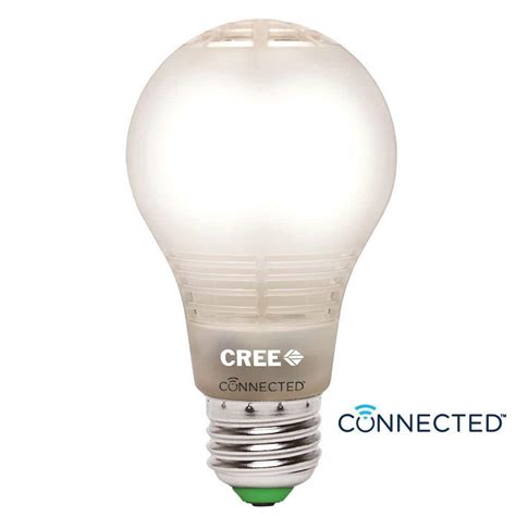 Cree Connected 60W Equivalent Soft White A19 Dimmable LED Light Bulb-BA19-08027OMF-12CE26-1C100 ...