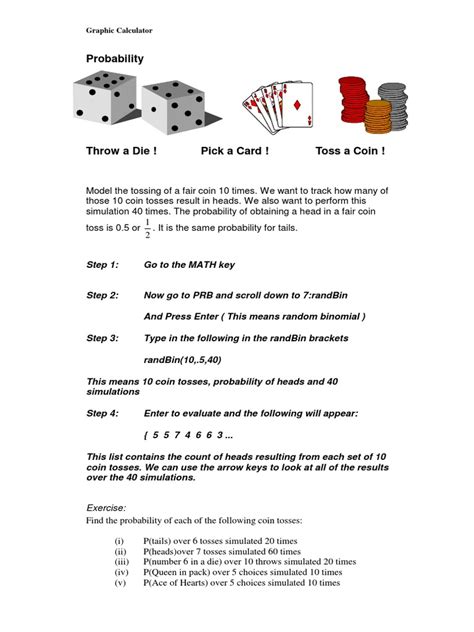 Probability: Graphic Calculator | PDF