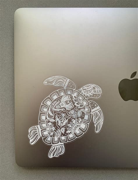 Clear Sea Turtle Sticker Water Bottle Sticker Turtle - Etsy