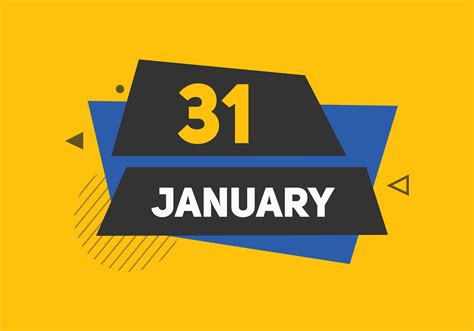 january 31 calendar reminder. 31th january daily calendar icon template ...