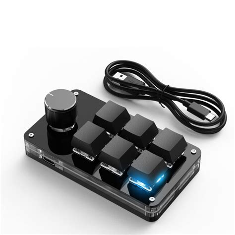 6 Key USB-C Macro Programmable Keyboard - OSU Mechanical with Knobs ...