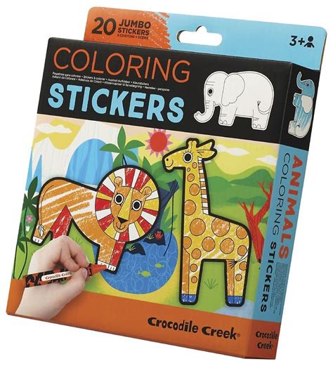 Crocodile Creek Stickers w. Colouring Pencils/Art Scene - 26 d | KW US