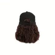 Hat Wig Medium Long Curly Bob Cut Hat Wig Synthetic Wig - Temu