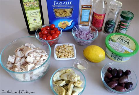 Mediterranean Chicken Pasta Salad | For the Love of Cooking