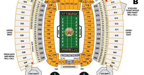 heinz field seating chart