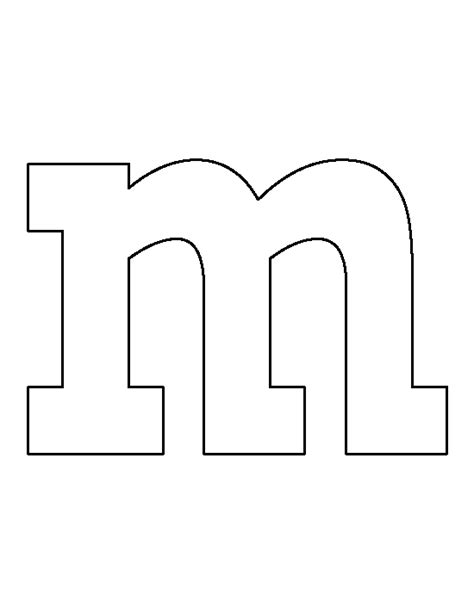 Printable Lowercase Letter M Template | Mnm halloween costume, Stencils ...