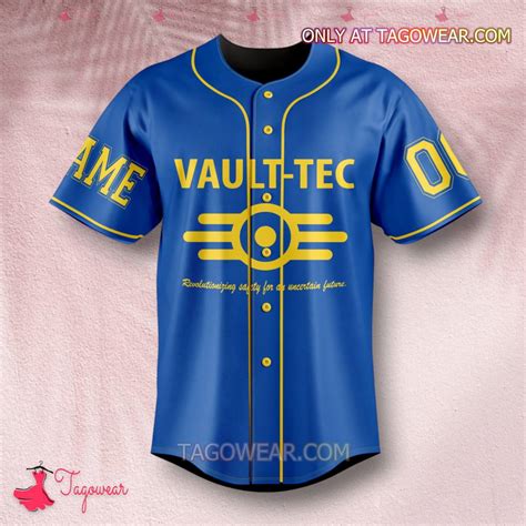 Fallout Vault-tec Nba Basketball Player Personalized Baseball Jersey ...