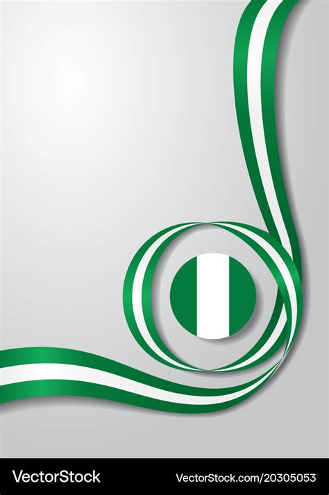 Nigerian flag wavy background Royalty Free Vector Image