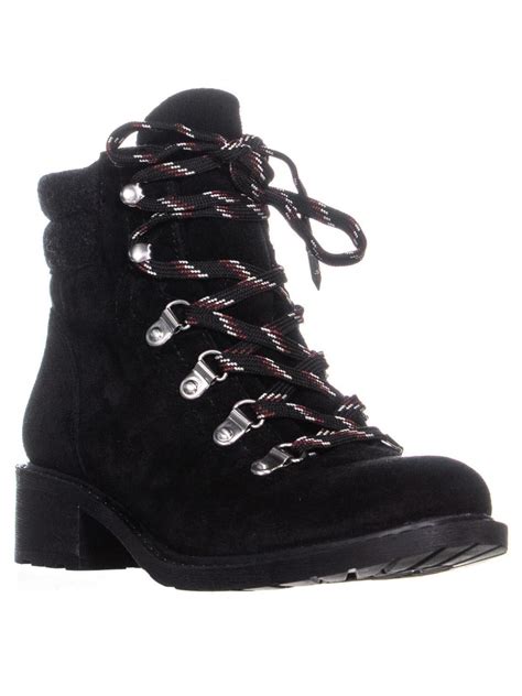 Sam Edelman - Womens Sam Edelman Darrah Lace Up Ankle Combat Boots, Black Suede - Walmart.com ...