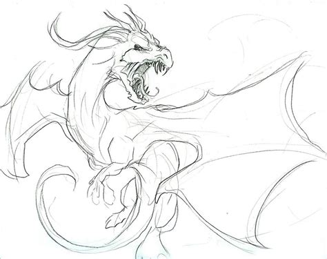 angry dragon in flight- sketch by LiquidDragonN on DeviantArt