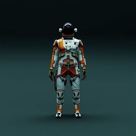 Sci-fi astronaut 3D model rigged | CGTrader