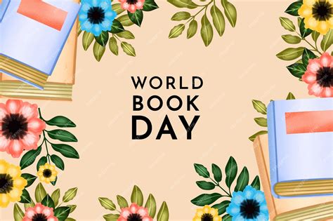 Premium Vector | Watercolor world book day background