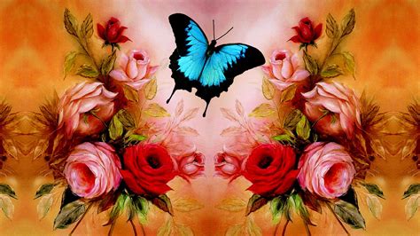 🔥 [30+] Roses Butterfly Wallpapers | WallpaperSafari