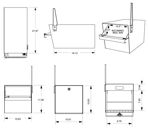 Rear Access Locking Mailbox with Secure Drop Door