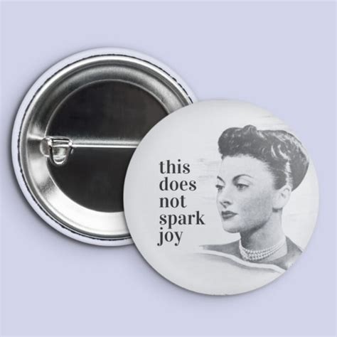 Marie Kondo Humor Spark Joy Pinback Button 1.45 In - Etsy