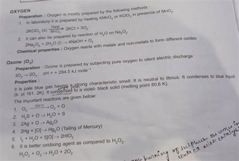 Chemical properties : Oxygen reacts with metals and non-metals to form di..