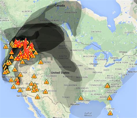 UPDATED: Smoke map, Aug. 26, 2015 - Wildfire Today