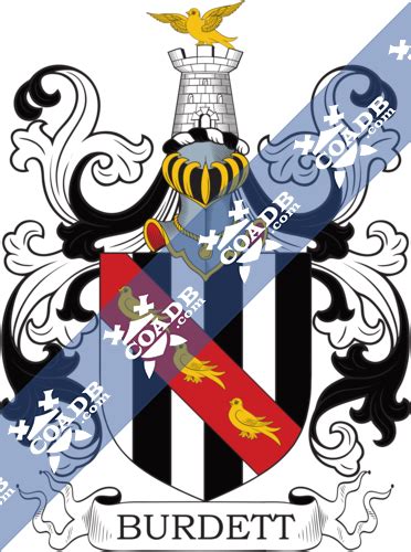 Burdett Family Crest, Coat of Arms and Name History