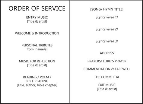 Designing an Order of Service - Co-op Funeral Directors