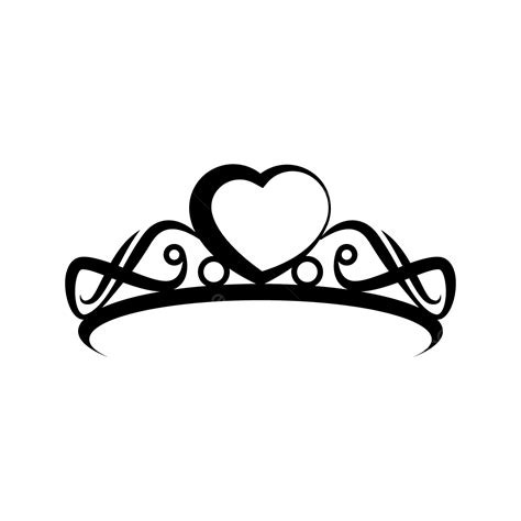 Flat Black Princess Tiara Jewel Vector, Princess Tiaras, Silhouette Tiara, Black Crown PNG and ...