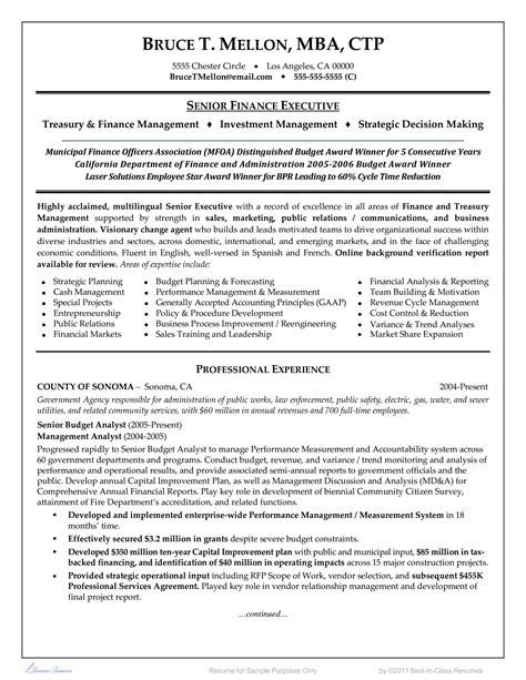 Finance Officer Resume Example - Finance Officer Resume Example is a resume sample for financial ...