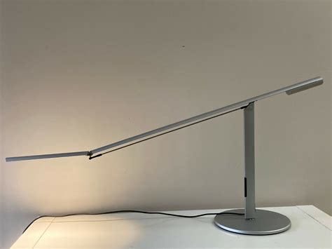 Pair of Koncept Equo LED Office Desk Lamp Silver Adjustable Designer Lights | eBay