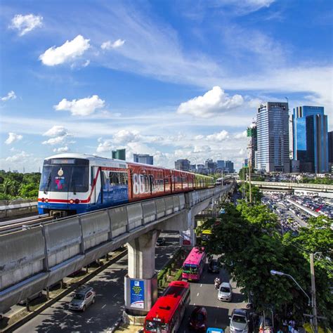 Bangkok, Thailand: Silom Line Skytrain Editorial Photo - Image of ...