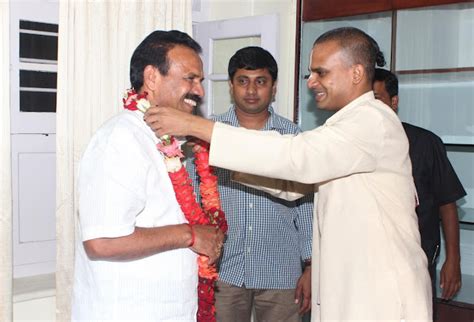 Devotees of Iskcon Bangalore greet Sri Sadananda Gowda, the New Chief ...