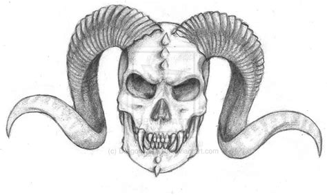 skull drawing easy scary - Davina Avery