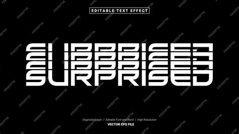 Premium Vector | Editable surprised font. typography template text effect style. lettering ...