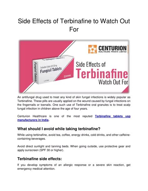 PPT - Side Effects of Terbinafine to Watch Out For PowerPoint ...