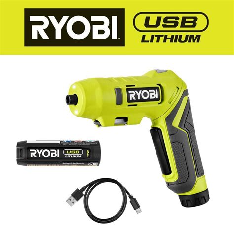 RYOBI USB Lithium Screwdriver Kit FVD50K - The Home Depot