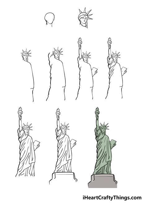 Easy to Draw Statue of Liberty Statue of Liberty Drawing Outline - Shelton Fluelike