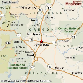 Redmond, Oregon Area Map & More