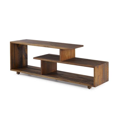 60” Rustic Modern Solid Reclaimed Wood TV Stand - Amber